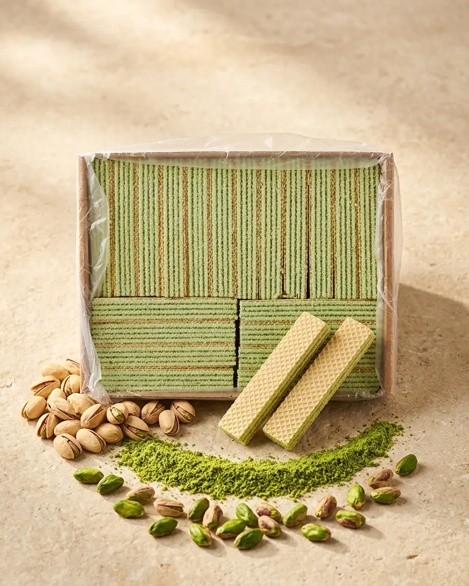 Antep Fıstığı Aromalı Gofret