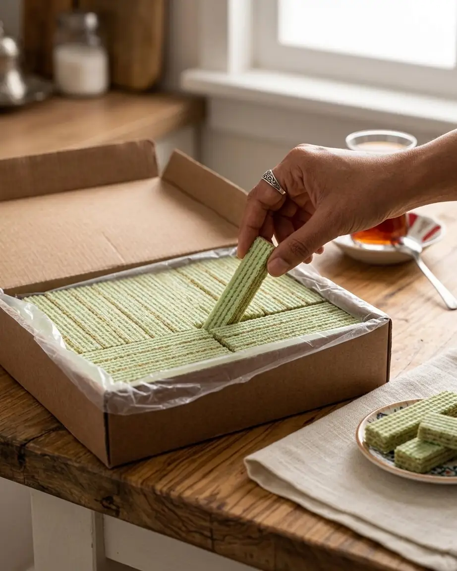 Antep Fıstığı Aromalı Gofret