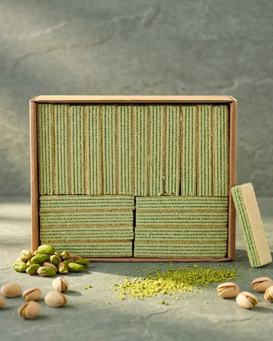 Antep Fıstığı Aromalı Gofret